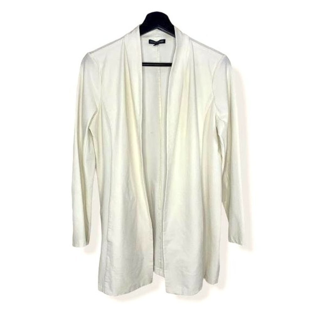 Eileen Fisher Open Front Nylon Blend Cardigan Blazer Small